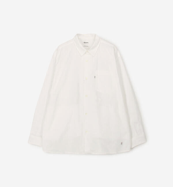  「Gymphlex | オックスフォード レギュラーカラー長袖シャツ MEN」|シャツ・ブラウス|WHITE