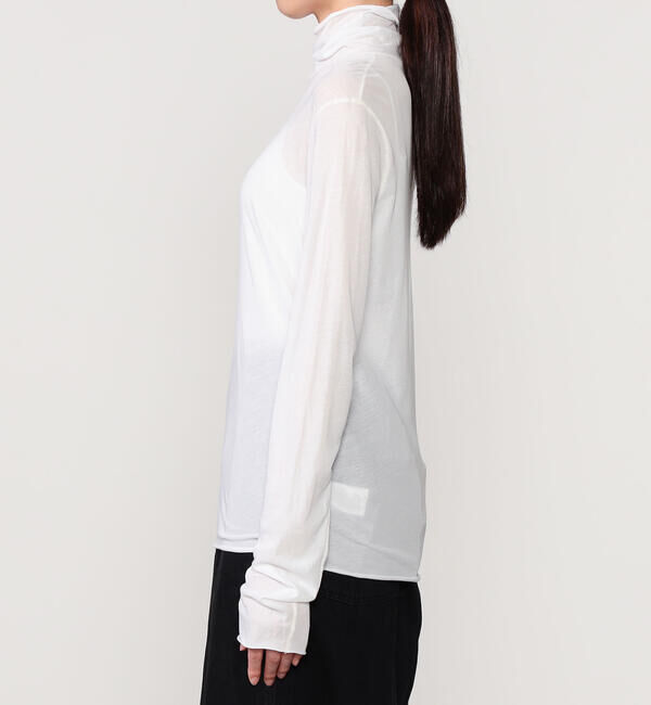 UNFIL「UNFIL | コットンシアージャージー ハイネック長袖Tシャツ WOMEN」|Tシャツ・カットソー|