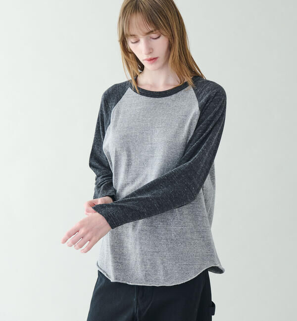  「FilMelange | 〈別注〉ベースボール 長袖Tシャツ WOMEN」|Tシャツ・カットソー|GREY系1