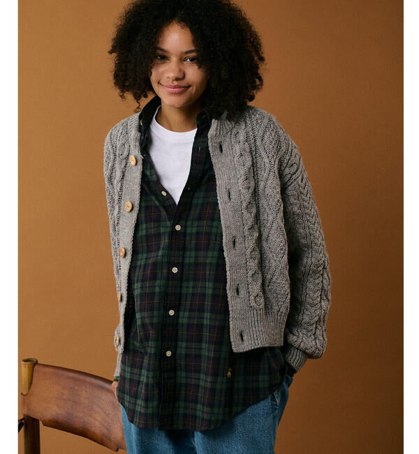  「James Charlotte | ウール アランニットカーディガン WOMEN」|ニット・セーター|