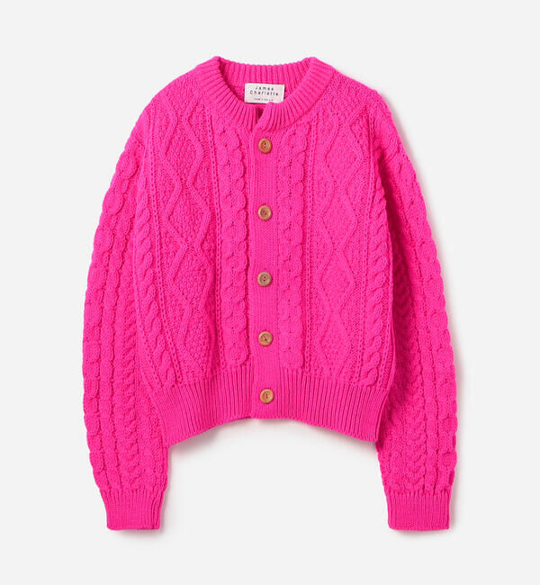  「James Charlotte | ウール アランニットカーディガン WOMEN」|ニット・セーター|