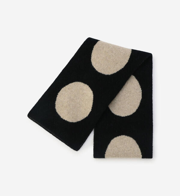  「Jo Gordon | ウール モノクロームドット マフラー UNISEX」|マフラー|