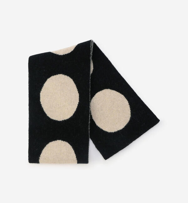  「Jo Gordon | ウール モノクロームドット マフラー UNISEX」|マフラー|