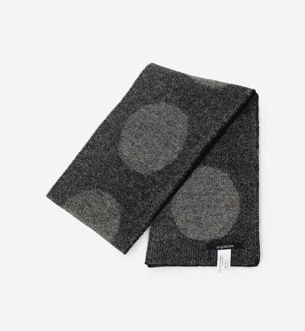 「Jo Gordon | ウール モノクロームドット マフラー UNISEX」|マフラー|