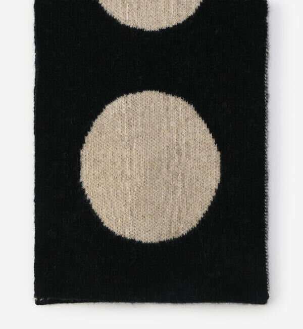  「Jo Gordon | ウール モノクロームドット マフラー UNISEX」|マフラー|