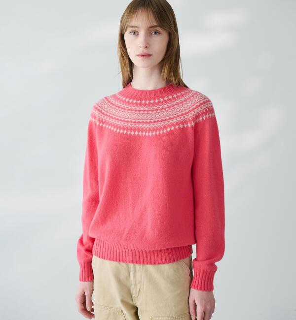 Morris & Sons「MORRIS & SONS | ジーロンラム ノルディックセーター WOMEN」|ニット・セーター|