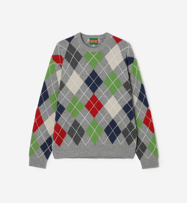  「078 CITE | アーガイル ニットプルオーバー MEN」|ニット・セーター|