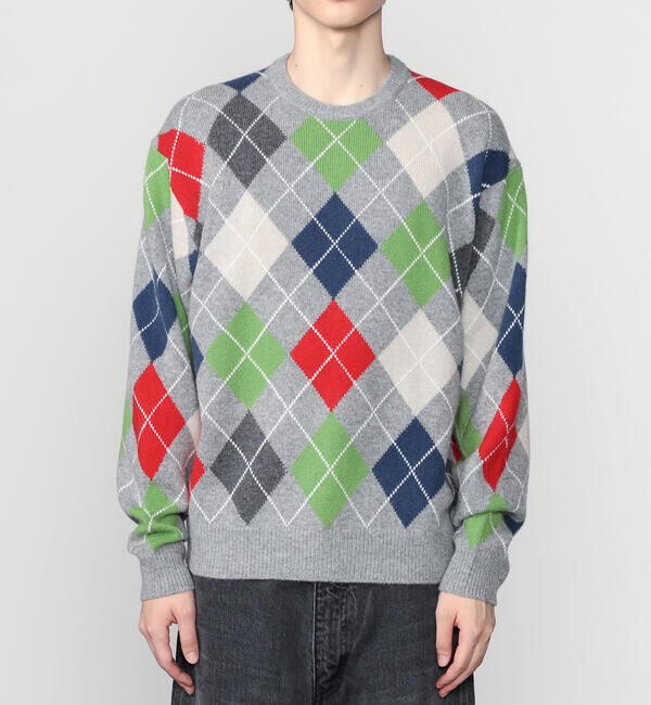  「078 CITE | アーガイル ニットプルオーバー MEN」|ニット・セーター|