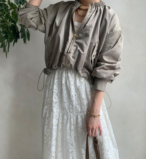  「【WEB限定】シアーヘムノーカラーブルゾン」|ブルゾン・スタジャン|