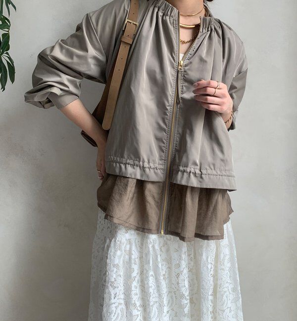  「【WEB限定】シアーヘムノーカラーブルゾン」|ブルゾン・スタジャン|