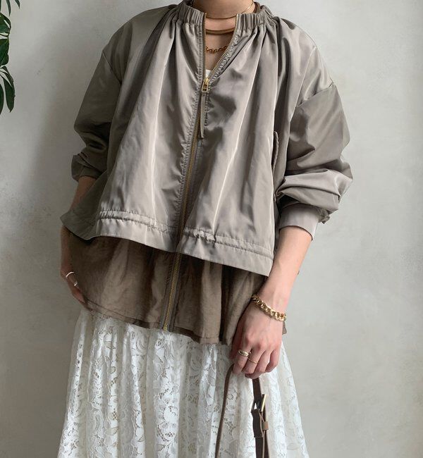  「【WEB限定】シアーヘムノーカラーブルゾン」|ブルゾン・スタジャン|