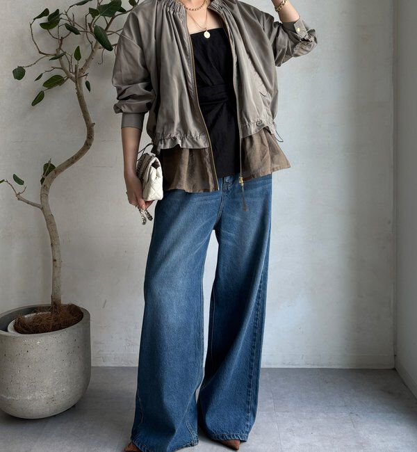  「【WEB限定】シアーヘムノーカラーブルゾン」|ブルゾン・スタジャン|