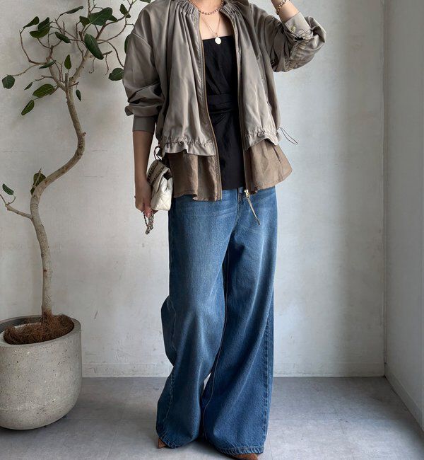  「【WEB限定】シアーヘムノーカラーブルゾン」|ブルゾン・スタジャン|