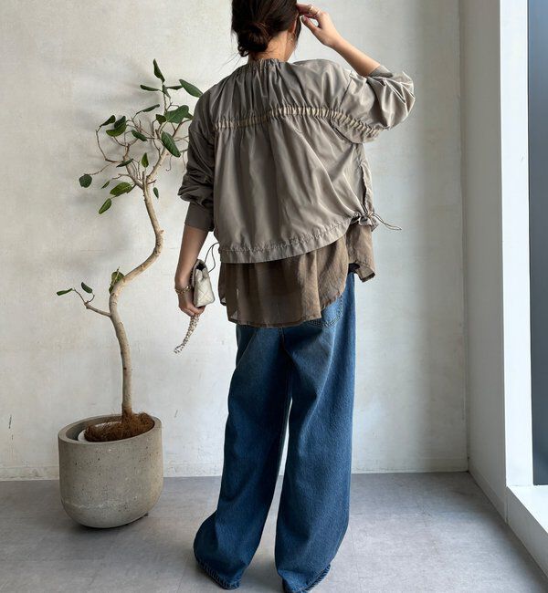  「【WEB限定】シアーヘムノーカラーブルゾン」|ブルゾン・スタジャン|