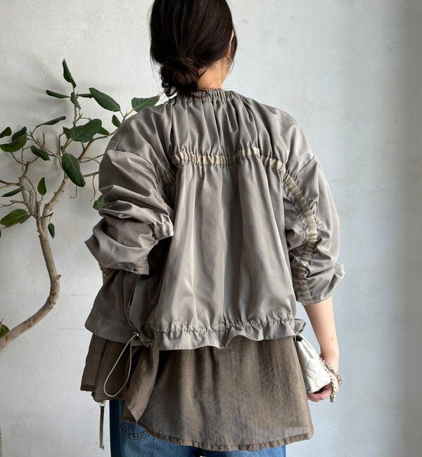  「【WEB限定】シアーヘムノーカラーブルゾン」|ブルゾン・スタジャン|