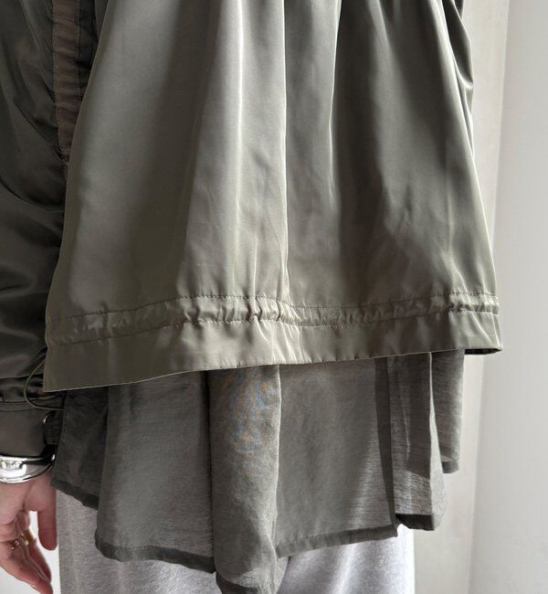  「【WEB限定】シアーヘムノーカラーブルゾン」|ブルゾン・スタジャン|