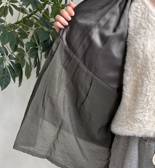  「【WEB限定】シアーヘムノーカラーブルゾン」|ブルゾン・スタジャン|