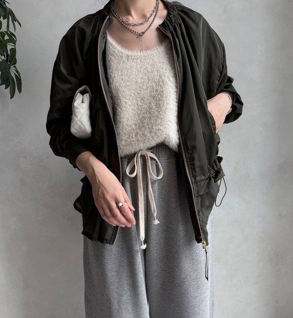  「【WEB限定】シアーヘムノーカラーブルゾン」|ブルゾン・スタジャン|