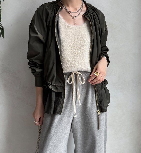  「【WEB限定】シアーヘムノーカラーブルゾン」|ブルゾン・スタジャン|