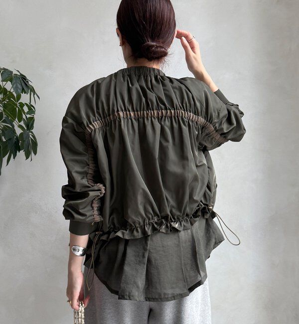  「【WEB限定】シアーヘムノーカラーブルゾン」|ブルゾン・スタジャン|