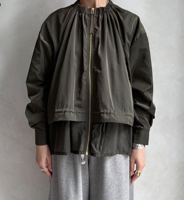  「【WEB限定】シアーヘムノーカラーブルゾン」|ブルゾン・スタジャン|