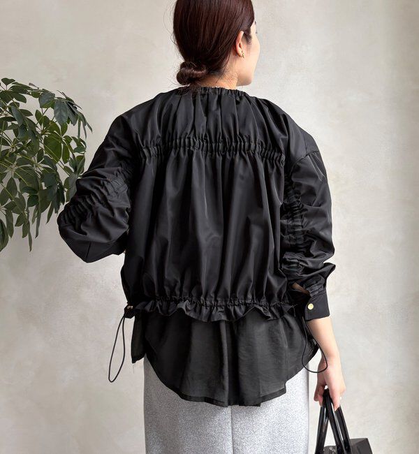  「【WEB限定】シアーヘムノーカラーブルゾン」|ブルゾン・スタジャン|