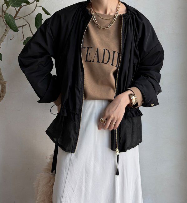  「【WEB限定】シアーヘムノーカラーブルゾン」|ブルゾン・スタジャン|