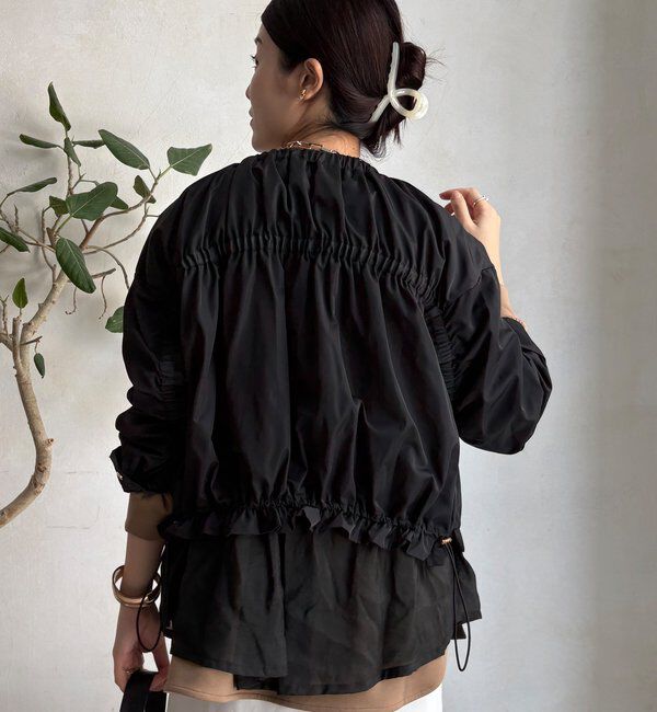  「【WEB限定】シアーヘムノーカラーブルゾン」|ブルゾン・スタジャン|