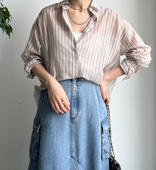  「シアーストライプシャツ」|シャツ・ブラウス|
