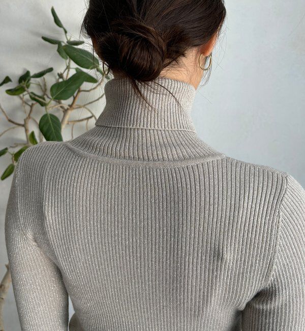  「【WEB限定】ラメタートルネックプルオーバー」|ニット・セーター|