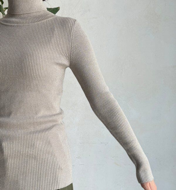  「【WEB限定】ラメタートルネックプルオーバー」|ニット・セーター|