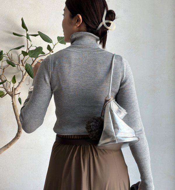  「【WEB限定】ラメタートルネックプルオーバー」|ニット・セーター|