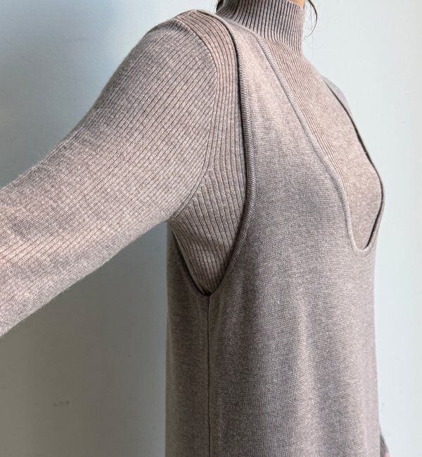  「【WEB限定】リブニット＋Uネックニットワンピースセット」|スーツ|