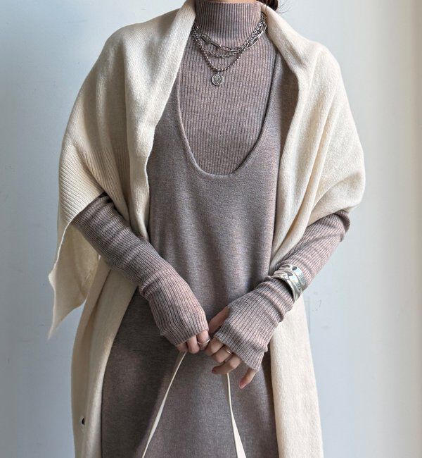  「【WEB限定】リブニット＋Uネックニットワンピースセット」|スーツ|