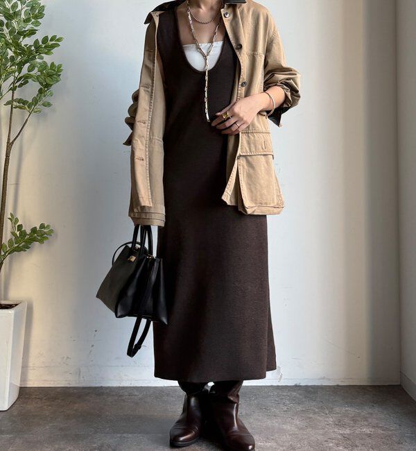  「【WEB限定】リブニット＋Uネックニットワンピースセット」|スーツ|