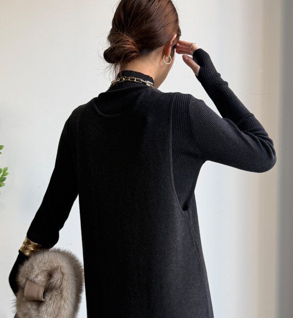  「【WEB限定】リブニット＋Uネックニットワンピースセット」|スーツ|