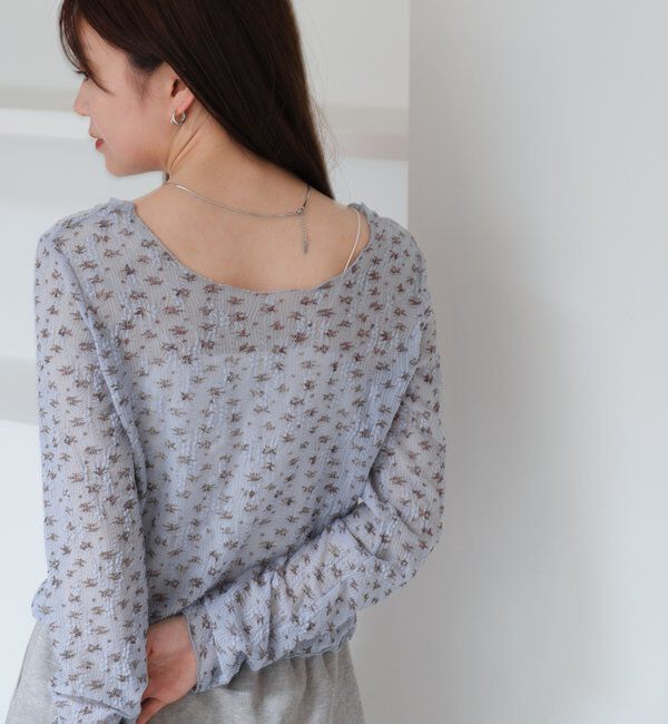  「【2WAY】シアーフラワーレースカーディガン」|カーディガン|