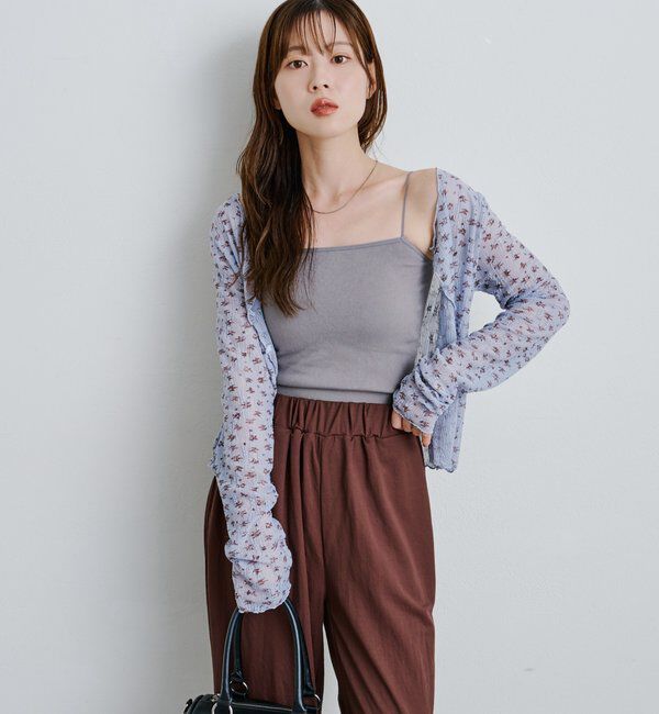  「【2WAY】シアーフラワーレースカーディガン」|カーディガン|