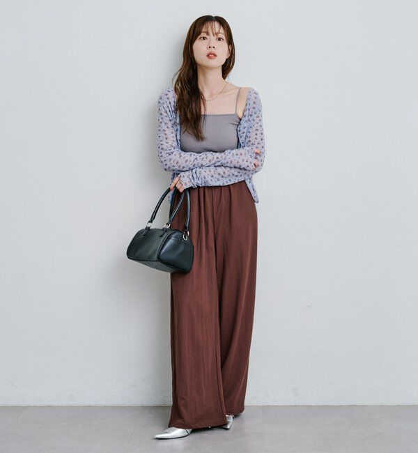  「【2WAY】シアーフラワーレースカーディガン」|カーディガン|