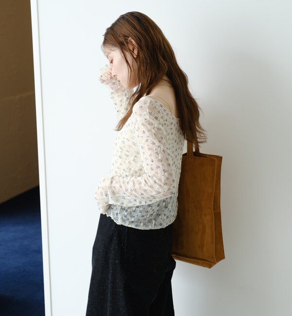  「【2WAY】シアーフラワーレースカーディガン」|カーディガン|