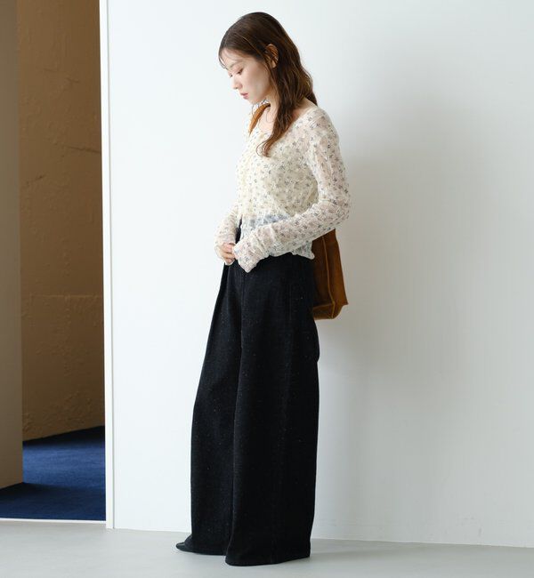  「【2WAY】シアーフラワーレースカーディガン」|カーディガン|