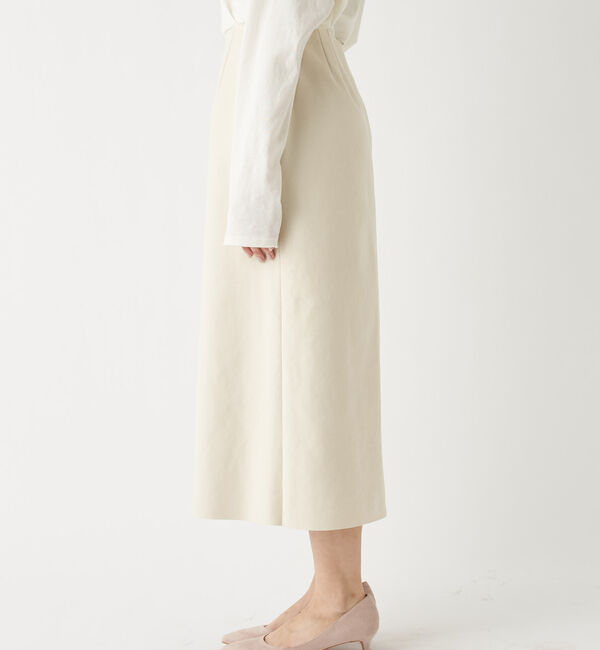  「【《定番人気アイテム》手洗い可】エコスウェードセミストレートスカート」|スカート|