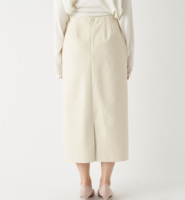  「【《定番人気アイテム》手洗い可】エコスウェードセミストレートスカート」|スカート|