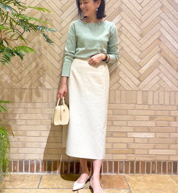  「【《定番人気アイテム》手洗い可】エコスウェードセミストレートスカート」|スカート|