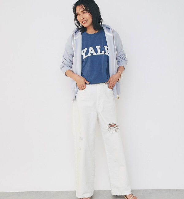  「【WEB限定/キレイめ上品】スポンジダンボールZIPパーカーカットソー」|パーカー|