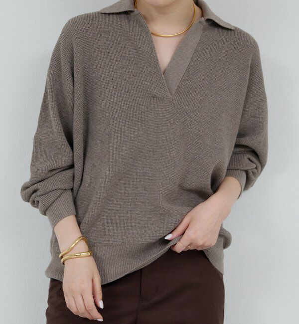  「【HERITANOVUM】ワッフルスッキパーニット」|ニット・セーター|