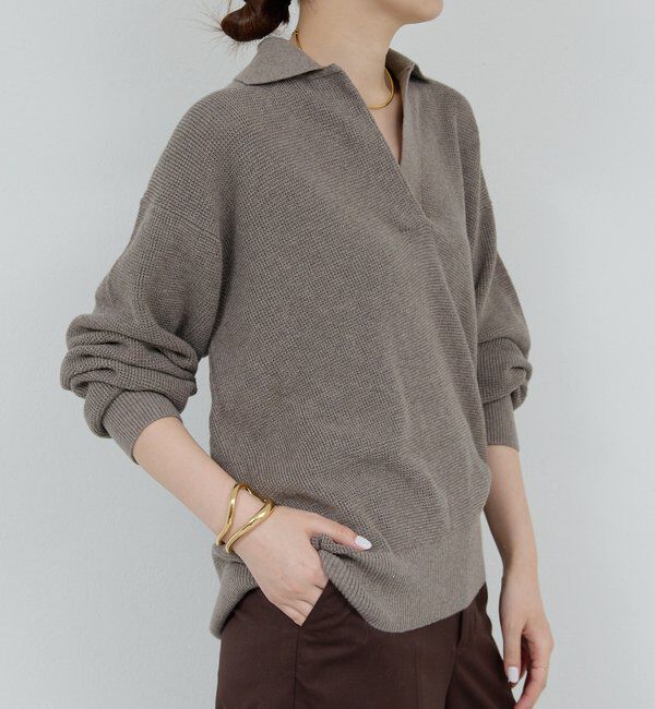  「【HERITANOVUM】ワッフルスッキパーニット」|ニット・セーター|