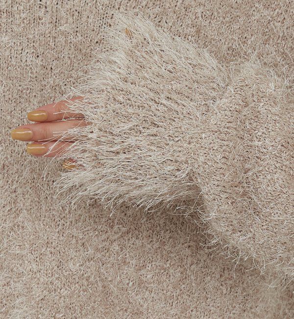  「【2way】【品良く着映える】フェザーヤーンニットプルオーバー」|ニット・セーター|