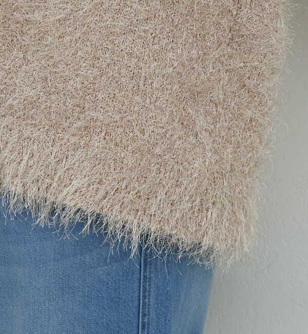  「【2way】【品良く着映える】フェザーヤーンニットプルオーバー」|ニット・セーター|