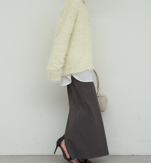  「【2way】【品良く着映える】フェザーヤーンニットプルオーバー」|ニット・セーター|